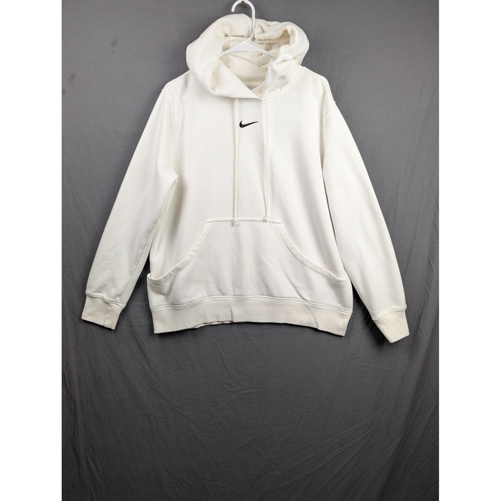 Nike Cream Pullover Hoodie with Black Swoosh